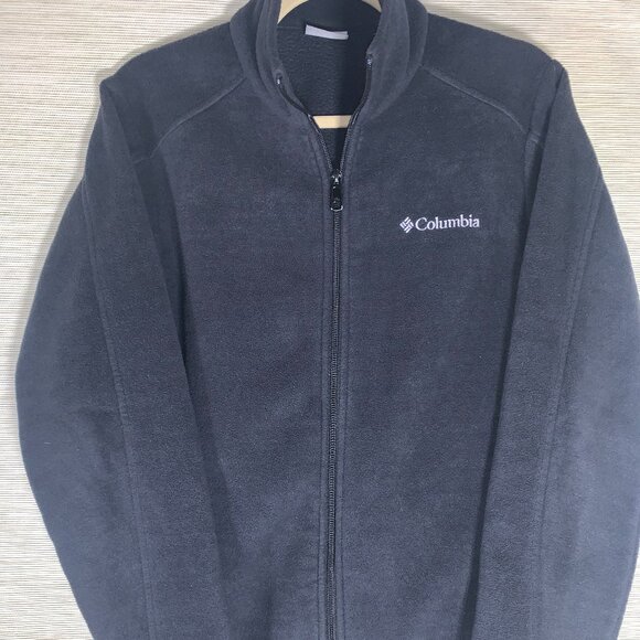 Columbia Sportswear Black Zip Fleece Jacket Size Small - Picture 1 of 10